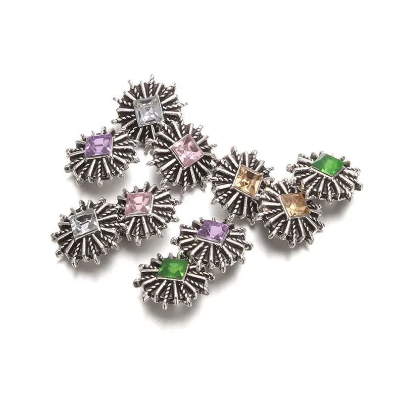 10 шт./лот смешанный стиль 12 мм кнопки ювелирные изделия Металлические