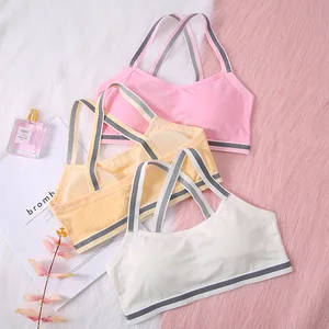 1 шт., однотонные спортивные бюстгальтеры для девочек 10-16 лет