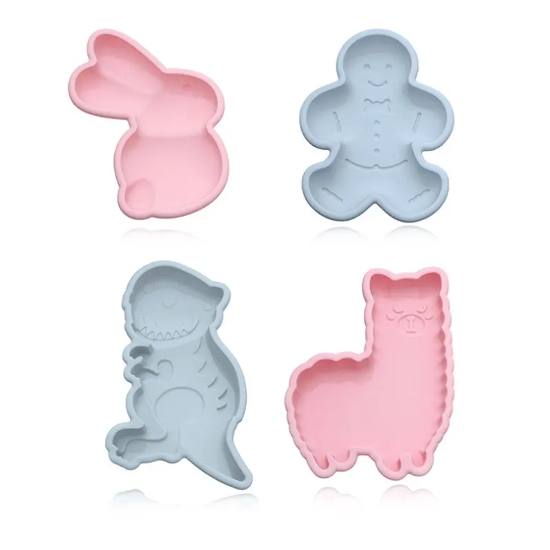 

3D Cute Animal Dinosaur Silicone Mold DIY Cake Chocolate Fudge Biscuit Baking Pan Kitchen Tools Bases Para Postres Decoracion