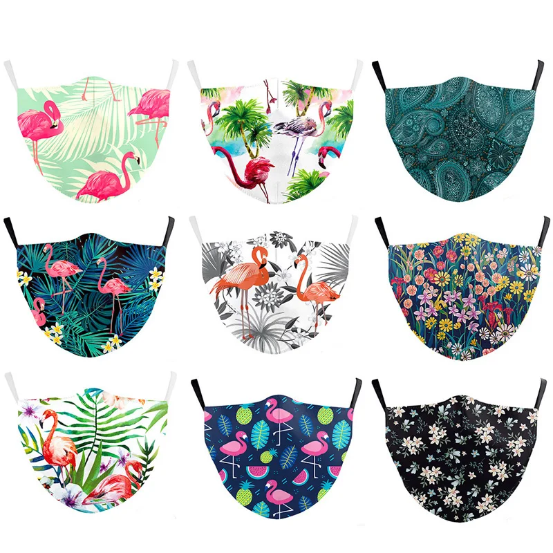 Мода для взрослых PM2.5 с принтом маски 2 шт. Воздушный Фильтр сменный 5 слой