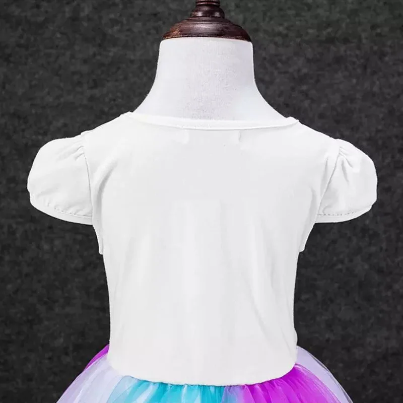 Bibihou First Birthday Girls Clothing vaiana Summer Princess Clothes Moana Cartoon Tulle Tutu Dresses Rainbow Handmade | Детская одежда