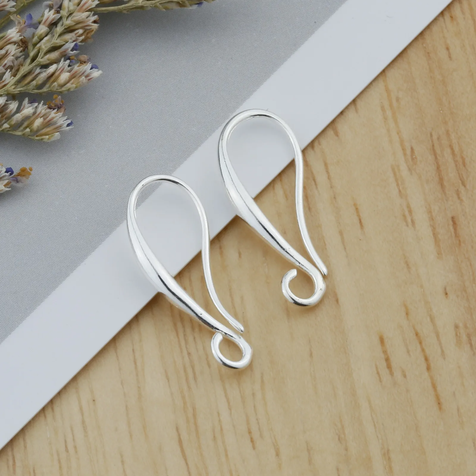 

10/20/50PCS 925 Sterling Silver Earring Findings Ear Clasps Hooks Fittings DIY Jewelry Making Accessories Hook Ear Wire Jewelry
