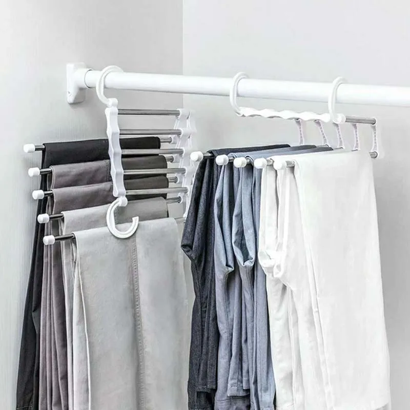 

Fashion Cloth Rack Clothes Hangers Pants MultiFunctional Multilayer Closet Organizer Storage Hangers Cloth Hanger