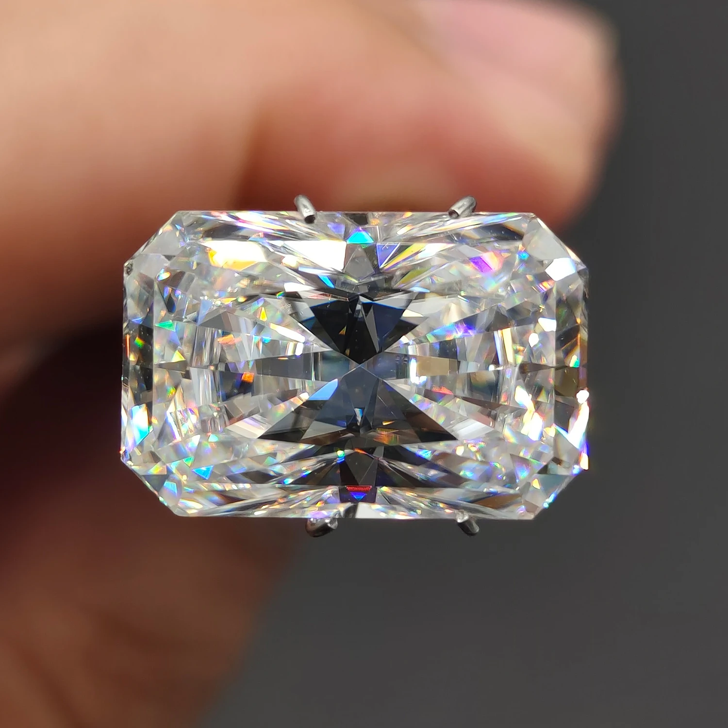 Letmexc топ цвет меньше супер белый муассанит драгоценный камень бриллиант