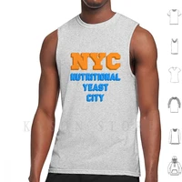 nutritional yeast city tank tops vest 100 cotton based blue building city cityscape food foodie foods health healthy