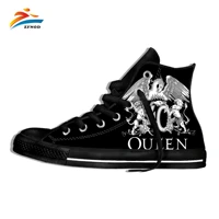 mens casual shoes canvas casual shoes queen band royal crest logo random hip hop rock hipsters customize pattern color shoes