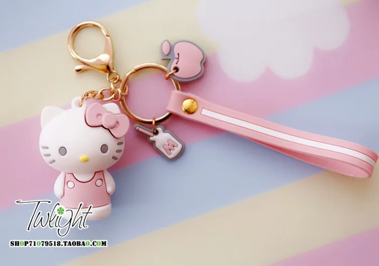 Sanrio, Hello Kitty My Melody Cinnamoroll Марка pom-Pom Purin BADTZ-MARU Xo мультяшная сумка для ключей подвеска брелок для девочек детей