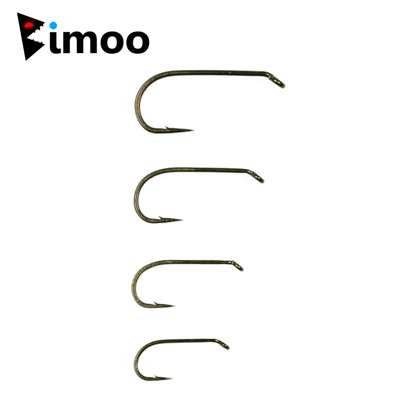 Bimoo 100 шт Стандартный Сухой крючок-мушка 2X мелкоячеистой проволочной Caddis крючки