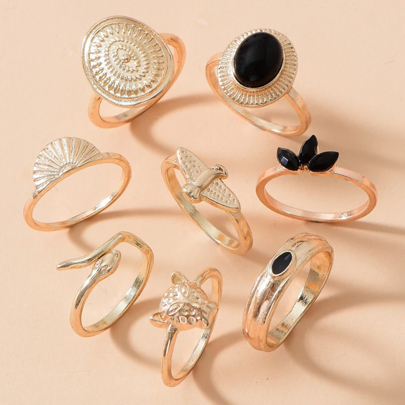 8 шт./компл. комплект старинных колец для женщин в богемном стиле оболочка