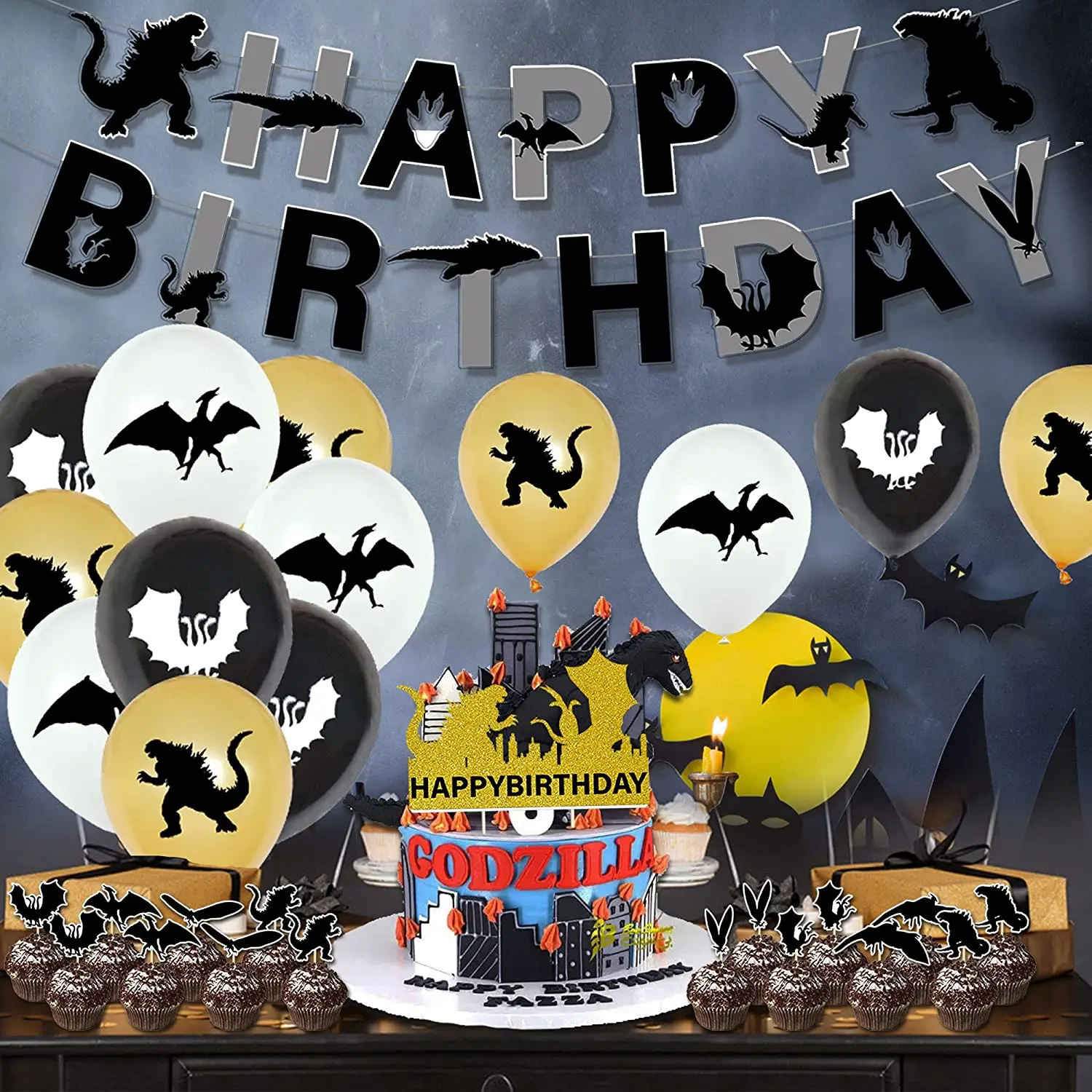 Гигант тематические праздничные товары для дня рождения монстра динозавра и Gorilla