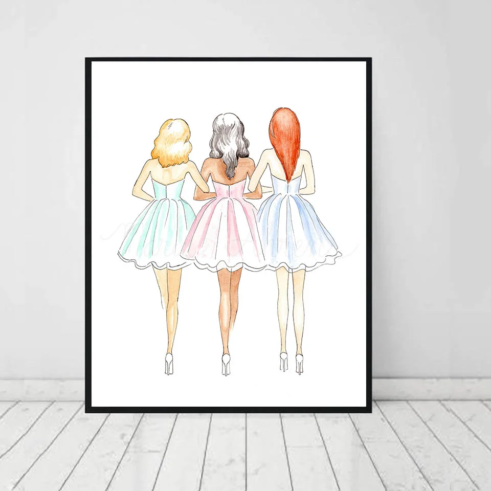 Модульные HD принты розовое платье танцевальная шляпа фотография камеры