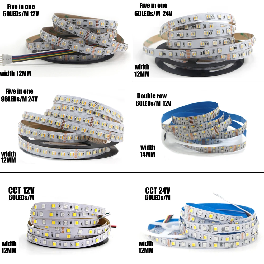 Светодиодная лента гибсветильник Водонепроницаемая LED полоска 5050 dc12/24 В 60