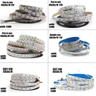 Светодиодная лента, гибсветильник Водонепроницаемая LED полоска 5050 dc1224 В, 60 светодиодов на метр, 12 мм, 50-5 м