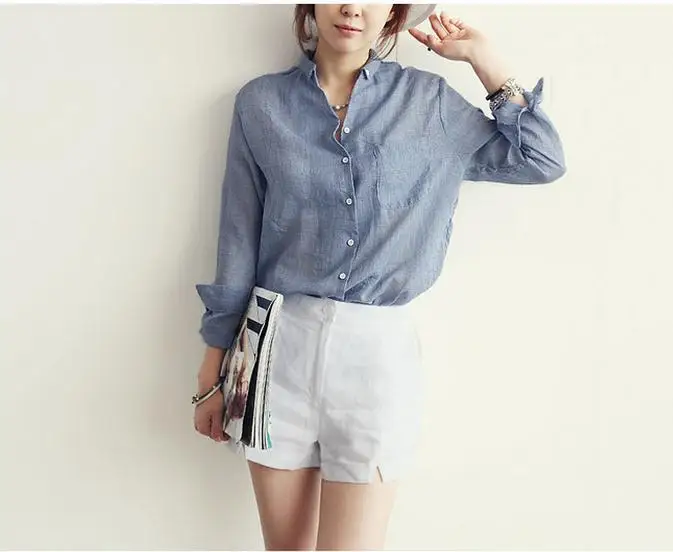 

ZAWFL 2021 Summer Femme Womens Tops Fashion Linen White Shirt Women Long Sleeve Blouse Korean Woman Clothes Roupas Femininas