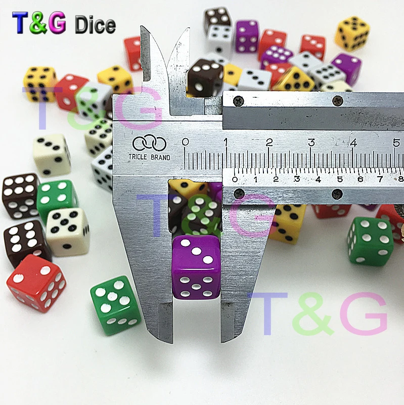 10 шт стандартный пластик 12 мм игра белые кости Die Toy New outdoorlive 7 цветов|white dice|game dicedice