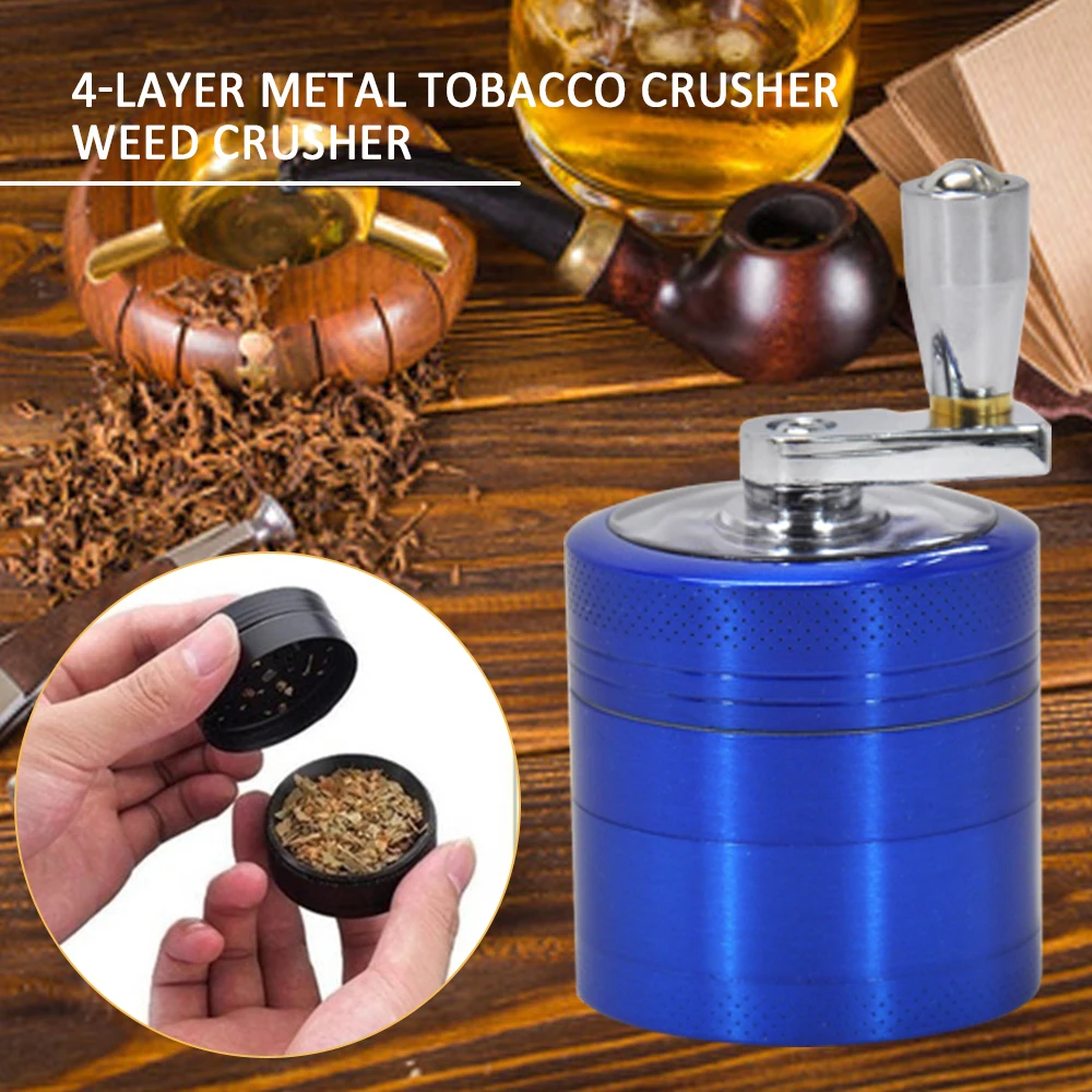 4 Слои сплав травяной травы измельчитель табака дым измельчители мини табачная