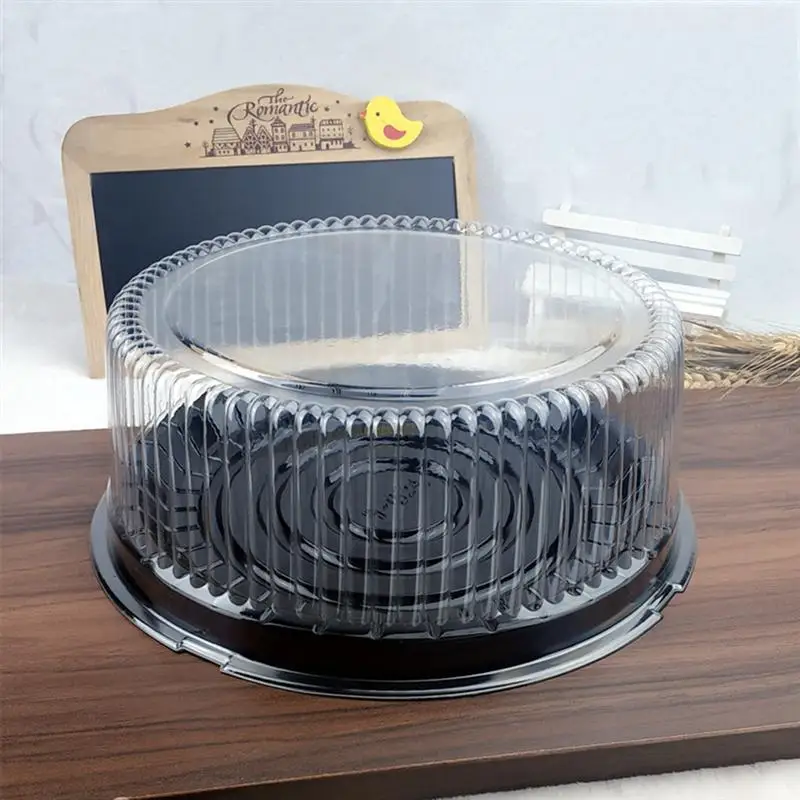 10pcs 8 Inch Transparent Cake Box Plastic Boxes And Packaging Clear Cupcake Muffin Dome Holder Cases Wedding | Дом и сад