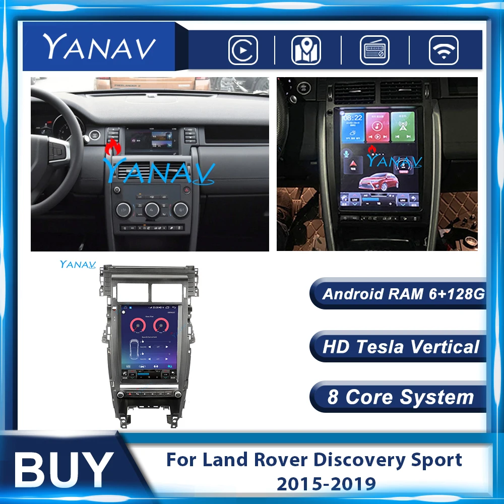 

Android 10.0 Tesla Audio GPS Navigation For Land Rover Discovery Sport 2015-2019 Car Radio Stereo Multimedia Player Head Unit
