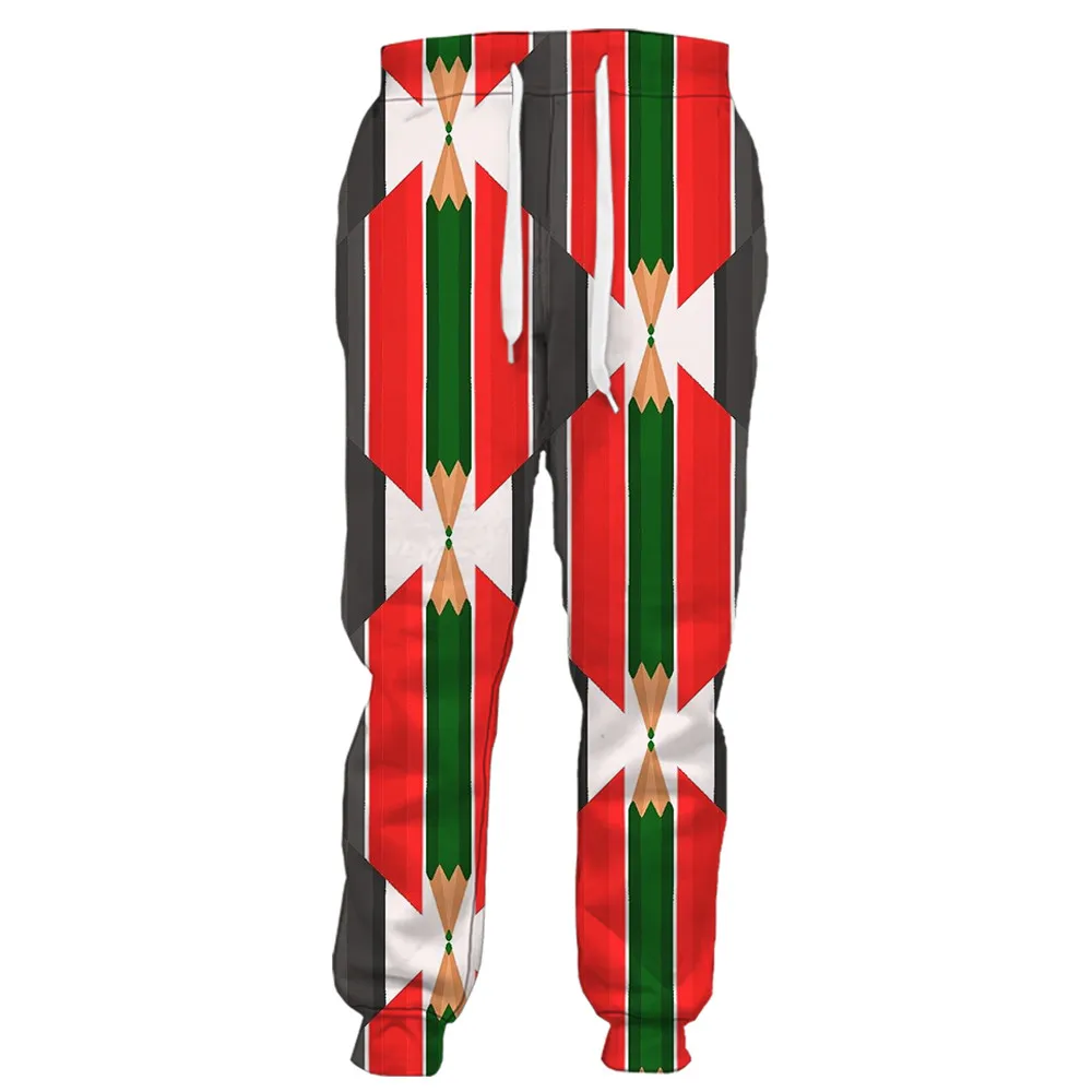 

CLOOCL Pencil Pants 3D Graphics Classic Striped Plaid Printed Pants Casual Pockets Sweatpants Harajuku Sportpants Men Pants