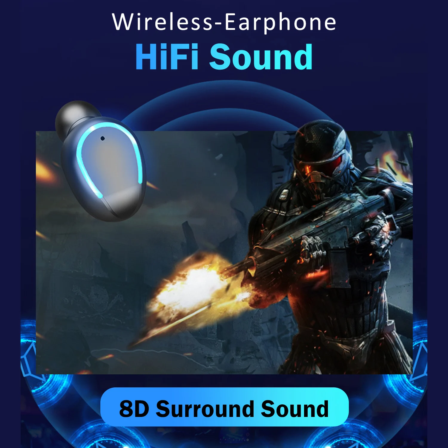 F9-5 BT 5,0 беспроводные наушники IPX7 водонепроницаемые HiFi наушники с шумоподавлением TWS спортивные наушники с светодиодный чехол для зарядки