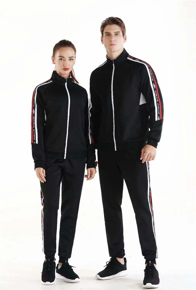 Новый осенне зимний костюм для мужчин и женщин куртка на молнии штаны
