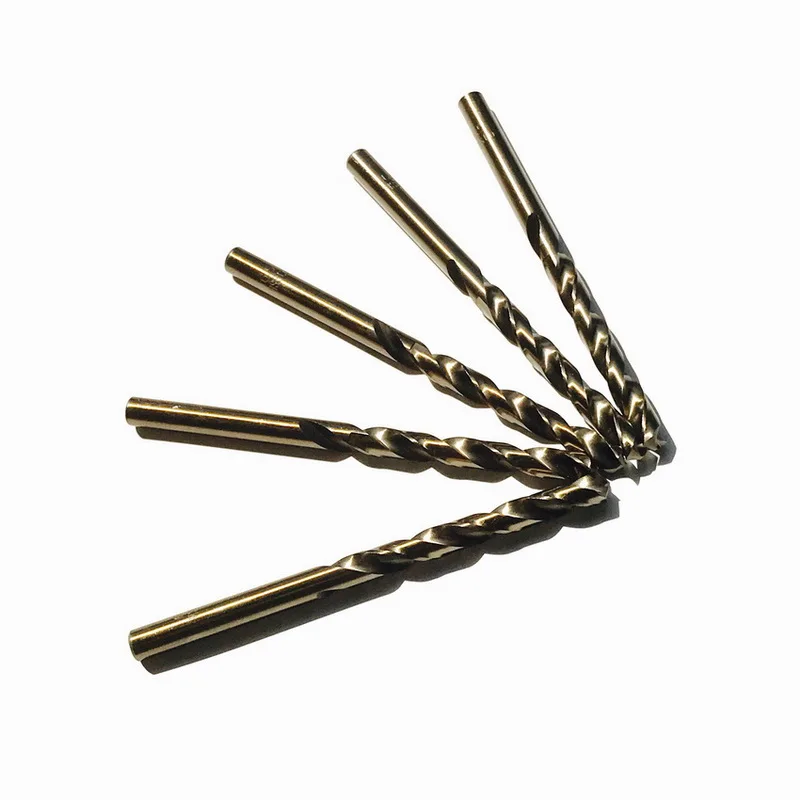 

10PCS/SET 3.0*61mm whole CNC grinded HSS M35 Co5% twist drill bits SS Drilling straight Shank for SS/steel/cast steel iron alum