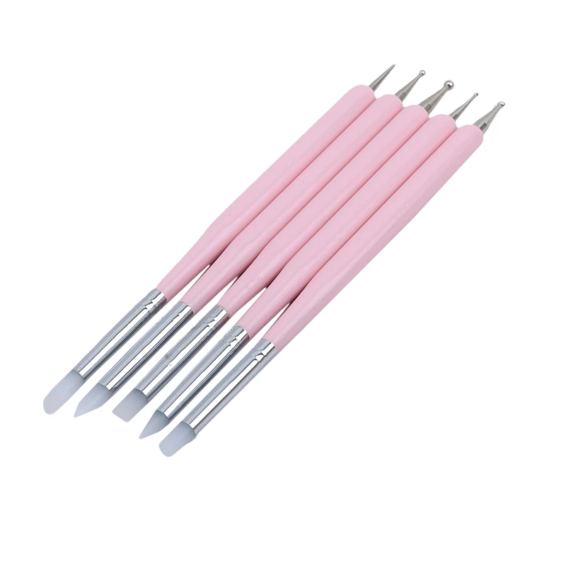 Ручка для дизайна ногтей Стразы Кристалл 2 способа УФ-гель рисования инструмент