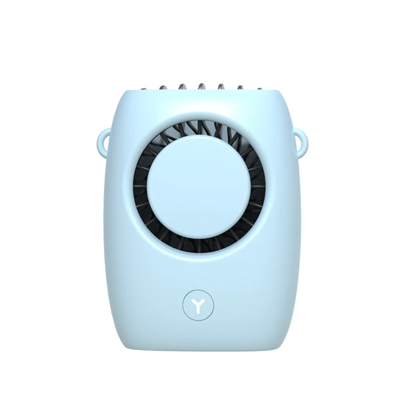 

H7JA Wearable Fan Rechargeable Portable Neck Fan USB Powered Neck Silent Fan 3 Speed 1200mAh Battery Air Cooler/Power Bank