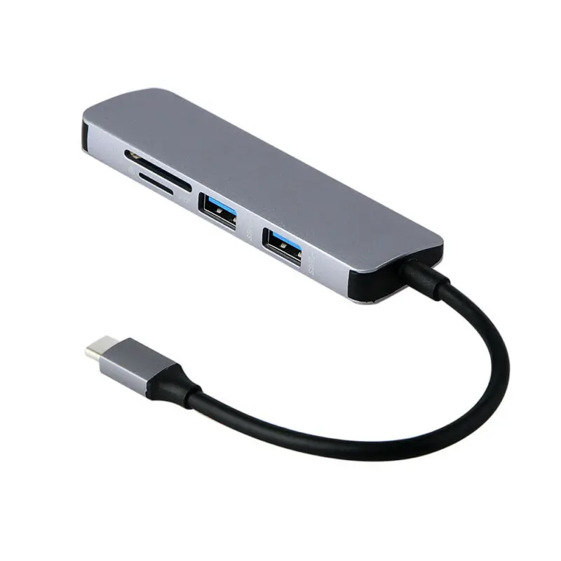 5 в 1 Тип C USB-C к HDMI USB 3 0 концентратор адаптер TF кардридер конвертер зарядное