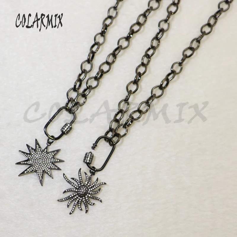 2 шт. ожерелье из черного циркония с пистолетом 24-дюймовое длинное высокое