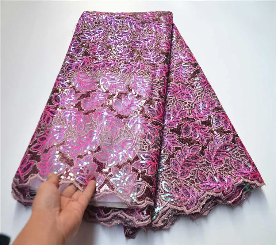 2020 последний в африканском стиле цвет фуксии органза кружевная ткань высокого