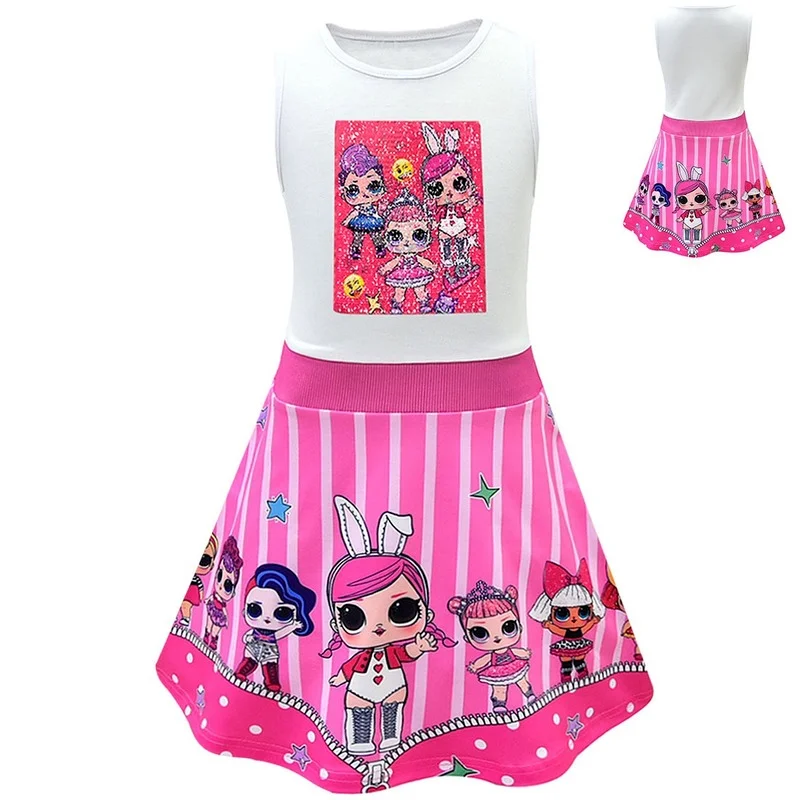

Оригинальная кукла-сюрприз, новое модное мультяшное платье для девочек, юбка-жилет, детское милое платье, летнее платье, наряды для девочек