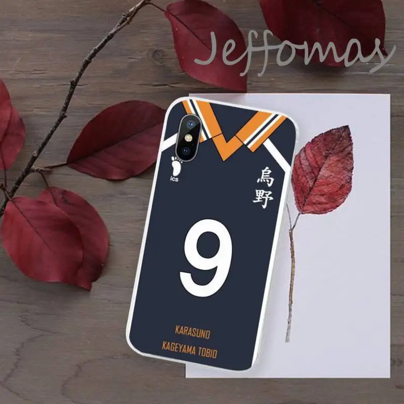 

Haikyuu!! Karasuno Jersey Shoyo Hinata Phone Case Transparent for iPhone 11 12 mini pro XS MAX 8 7 6 6S Plus X 5S SE 2020 XR