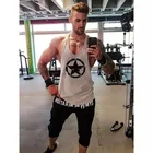 Майка Мужская спортивная с принтом, топ без рукавов, спортивный топ для фитнеса, одежда для занятий мышцами, лето 2021