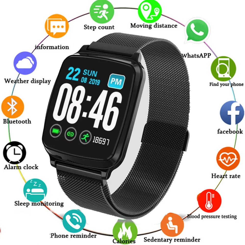 Смарт браслет с сенсорным экраном пульсометром и тонометром|Смарт-браслеты| |