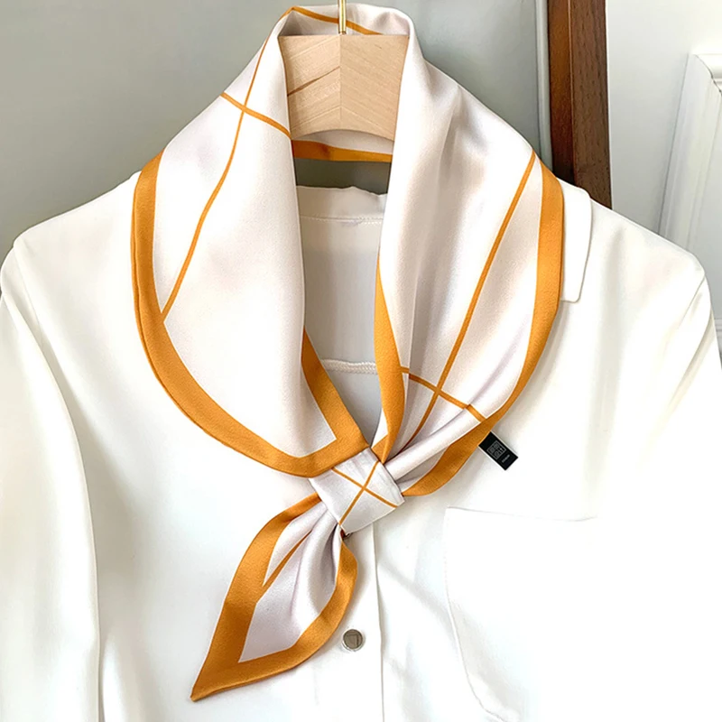 Шарф Атласный Женский универсальный элегантный шелковый Элегантный шейный