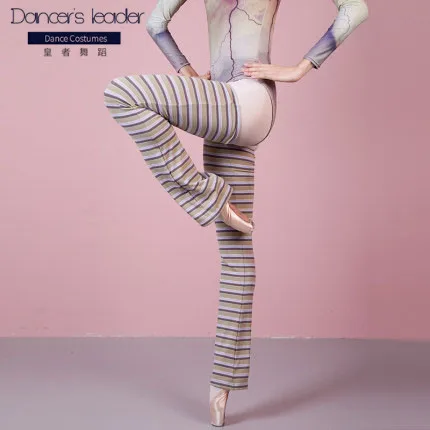 

Ballet Socks Knitting Striped Stitching Dancing Stockings Adult Female Yoga Sports Body Training Ballet Tutu Pantyhose
