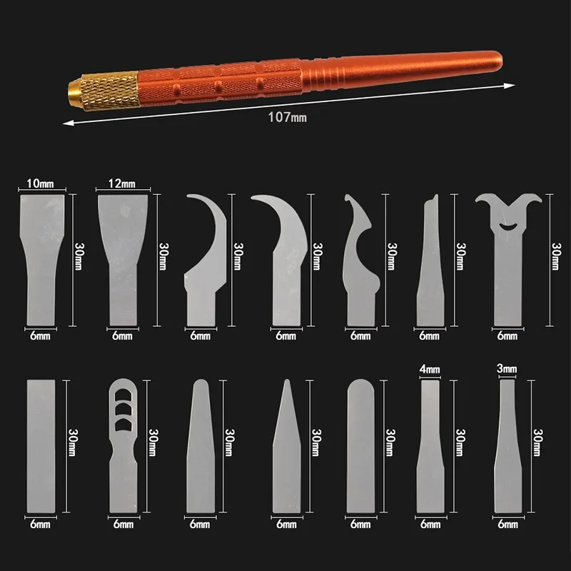 

8 in 1 Set IC Chip Repair Thin Tools Set CPU Metal Remover Burin To Remove For Mobile Phone Computer CPU NAND IC Chip Repair