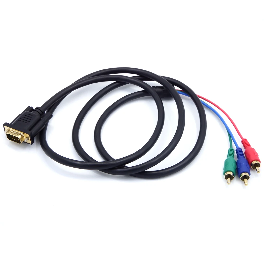 1 5 м VGA к телевизору 3 RCA компонентный AV Premium Edition аудио кабель адаптера высоко матч
