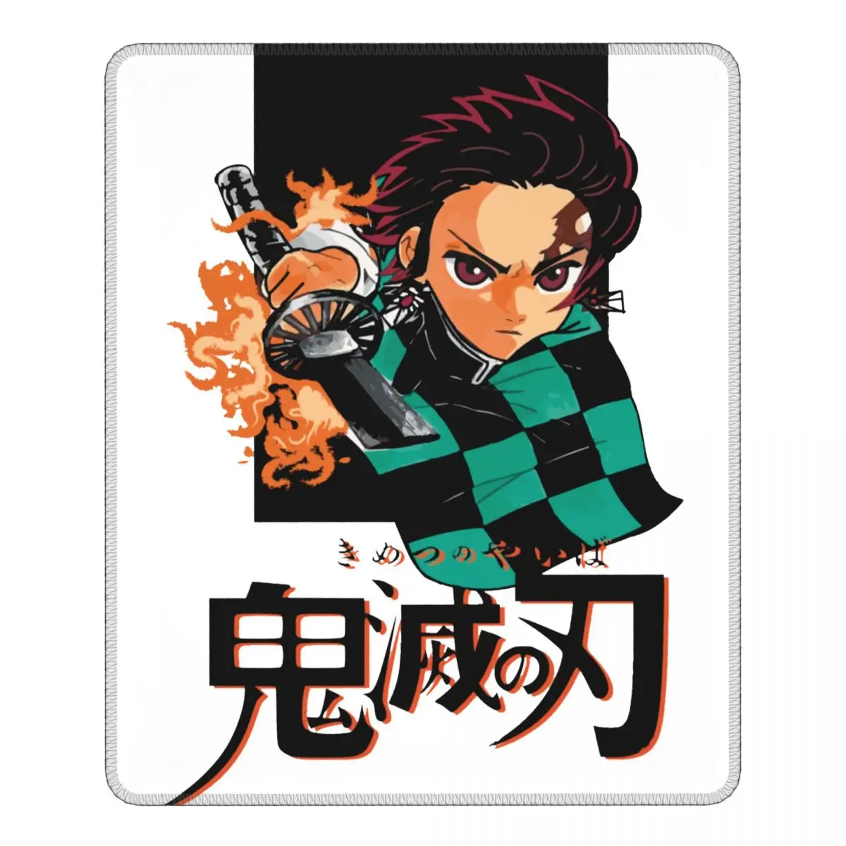 

Коврик для мыши Tanjirou Dance Of The Fire God, Противоскользящий коврик для мыши с изображением Демонов и истребителей, аниме клинок демона, резиновый г...