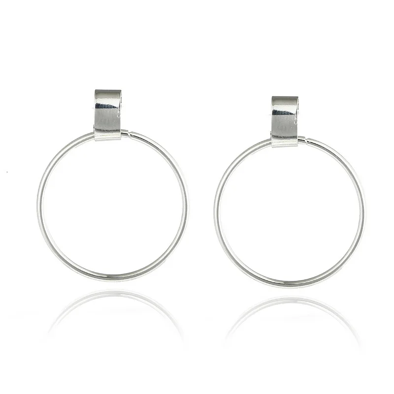 Золотые металлические серьги ONEVAN для женщин женские круглые геометрические