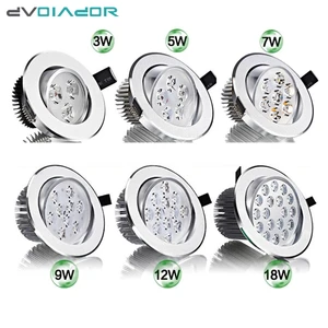 Супер яркая светодиодная лампа 3 Вт, 5 Вт, 7 Вт, 9 Вт, 12 Вт, 15 Вт светодиодный Светодиодный потолочный светильник потолочный светодиодный светильник светодиодный страиваемый Точечный светильник для домашнего освещения AC85-265V