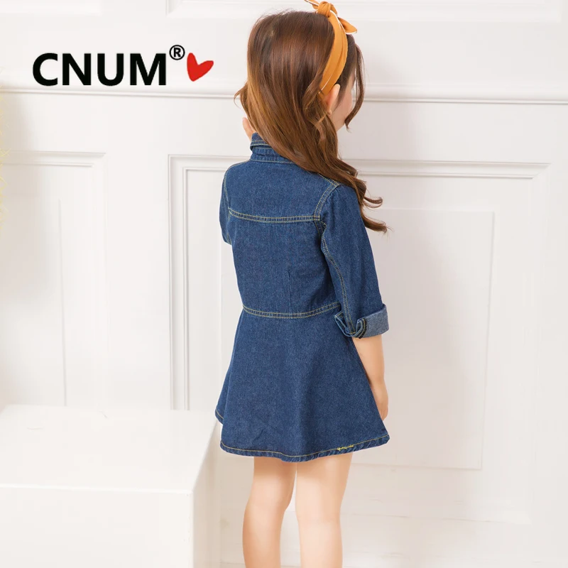 Платье принцессы платья для девочек джинсовая повседневная детская одежда