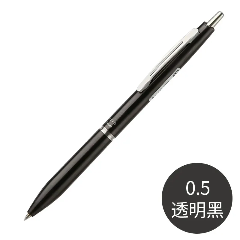 Japan Pilot Acro 300/1000, шариковая ручка в винтажном стиле, BAC-30EF, 0,5 мм, прессовая смола/металлическая ручка для деловых подписей, гладкая ручка - Цвет: Black -Transparent