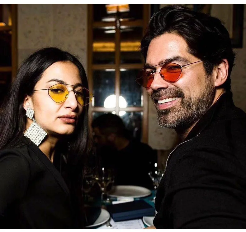 

women vintage gold sunglasses men square metal frame silver brown black small sun glasses female unisex summer style sunglasses