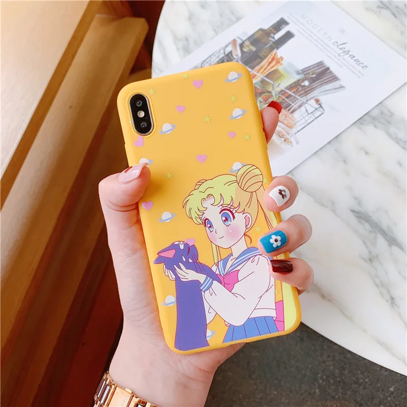 Styel 4 Милые Чехлы Сейлор Мун для iphone 11 Pro max, чехол для телефона iphone XS Max XR X 6S 7 8 plus, задняя крышка, мягкий силиконовый чехол с рисунком - Цвет: Styel 4