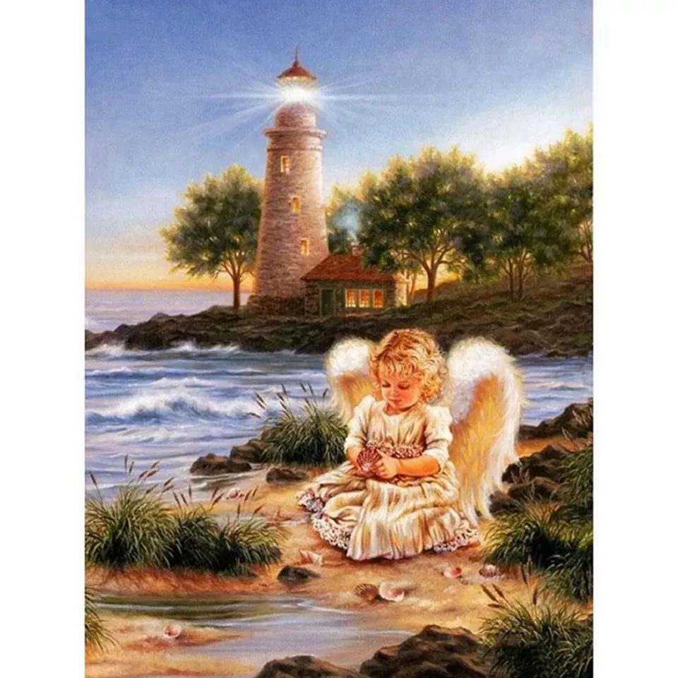 

New home full square/round diamond 5D DIY diamond painting "portrait cherub" 3D embroidery cross-stitch 5D home decoration gift