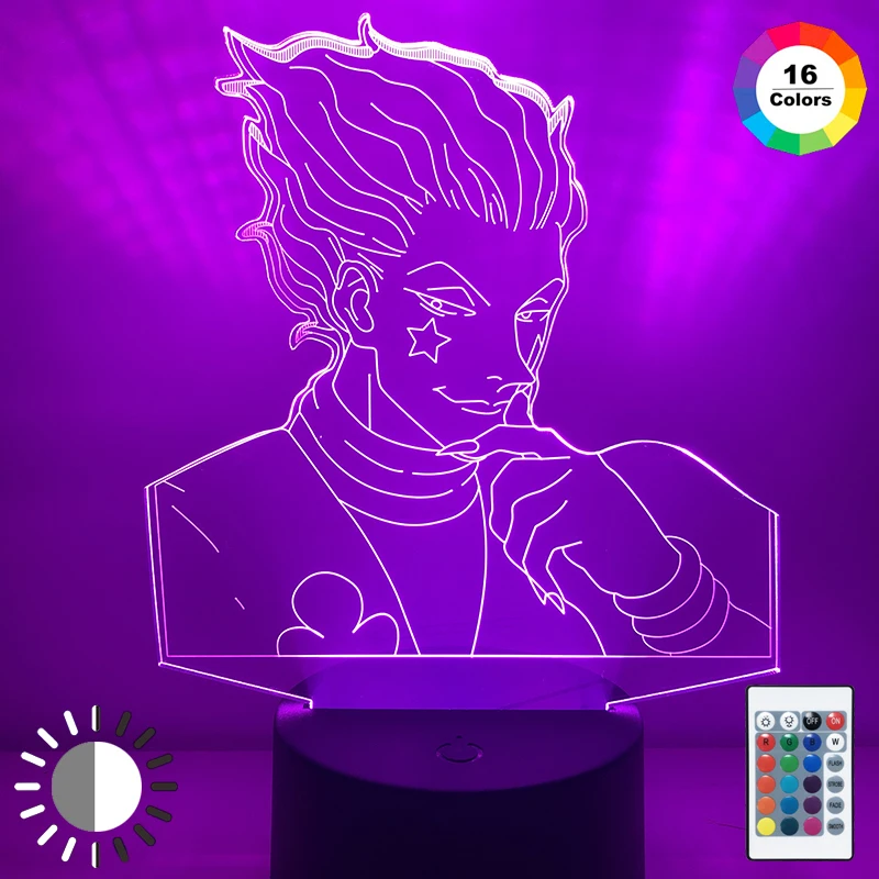 3D лампа Killua Hunter X светодиодсветильник Hxh светодиодный ночсветильник Аниме