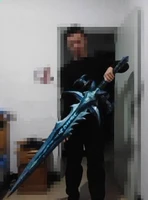 3d paper model lich king arthas frostmourne sword weapon finished length 1 2m