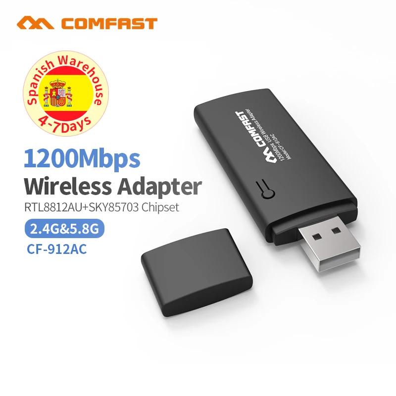 USB3.0 беспроводной Wifi адаптер 2 4G и 5G двухдиапазонный приемник сетевой карты ключ